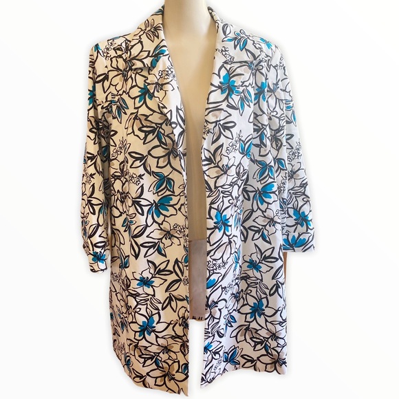 Calvin Klein Jackets & Blazers - Calvin Klein Open Front Blazer Jacket Floral 18W